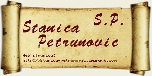 Stanica Petrunović vizit kartica